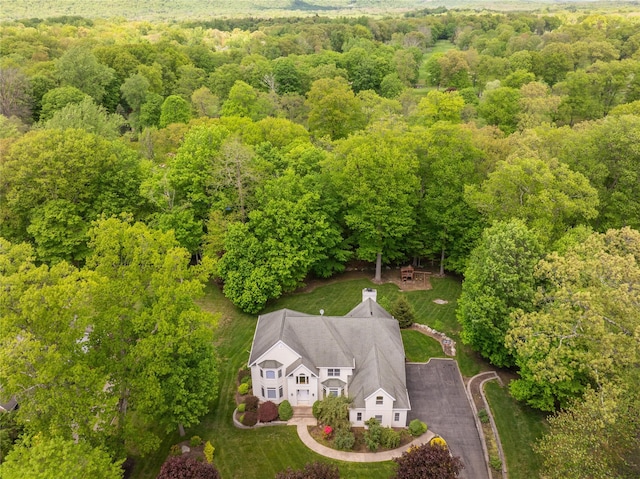 9 Golf Course Dr, Suffern, NY 10901 - aerial view of property and surrounding area with a heavily wooded area