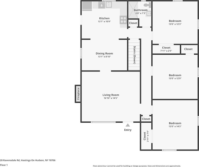 20 Ravensdale Rd, Hastings-On-Hudson, NY 10706 - view of room layout
