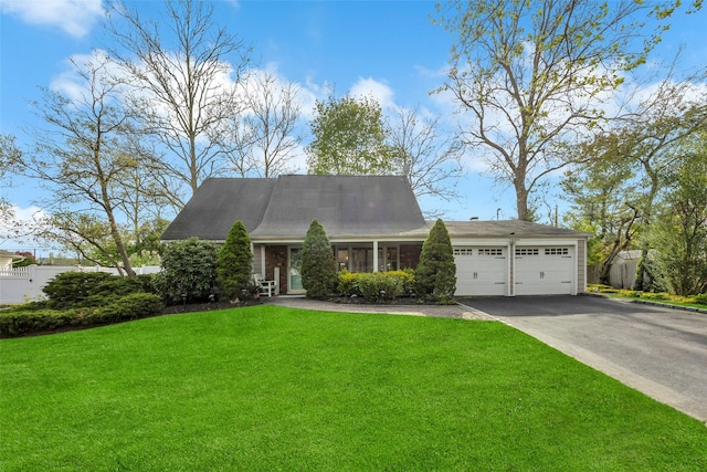 30 Twisting Dr, Lake Grove, NY 11755 - view of front of property featuring a garage, driveway, and a front yard