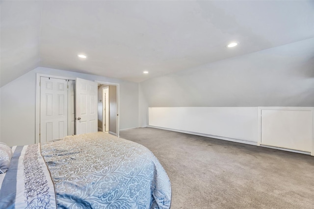 30 Twisting Dr, Lake Grove, NY 11755 - carpeted bedroom featuring vaulted ceiling and recessed lighting