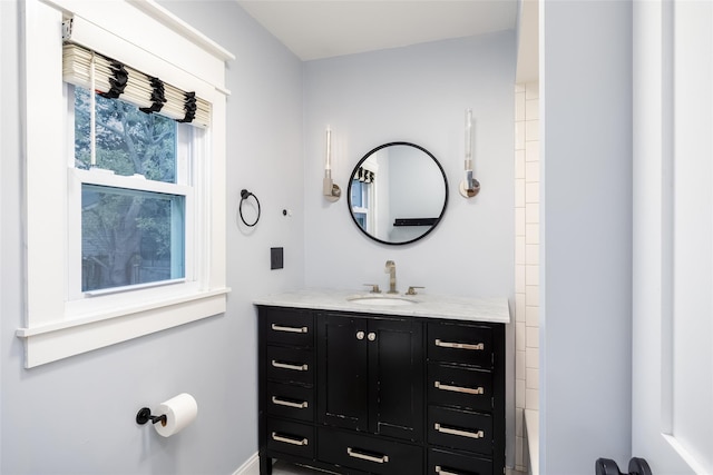 21 Livingston St, Deer Park, NY 11729 - full bathroom featuring vanity and baseboards