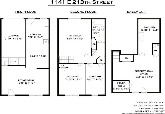 1141 E 213th St, Bronx, NY 10469 - floor plan / room layout