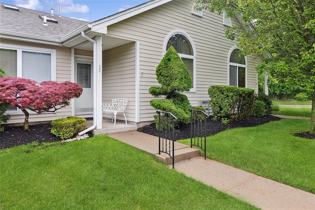 552 Birchwood Park Dr, Middle Island, NY 11953 - view of home's exterior featuring a yard and roof with shingles