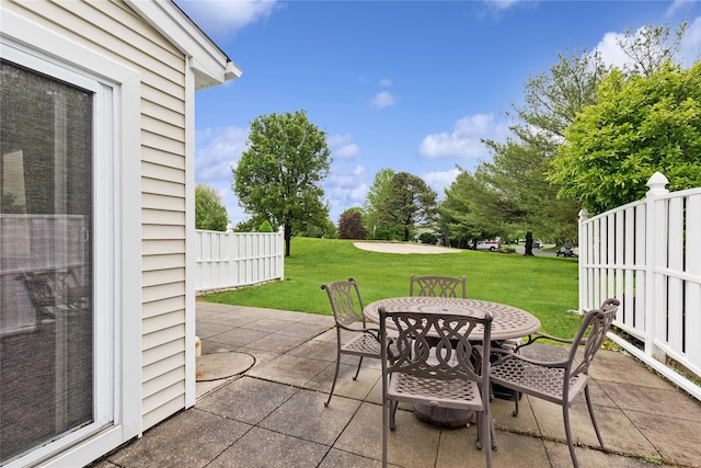 552 Birchwood Park Dr, Middle Island, NY 11953 - view of patio featuring outdoor dining space