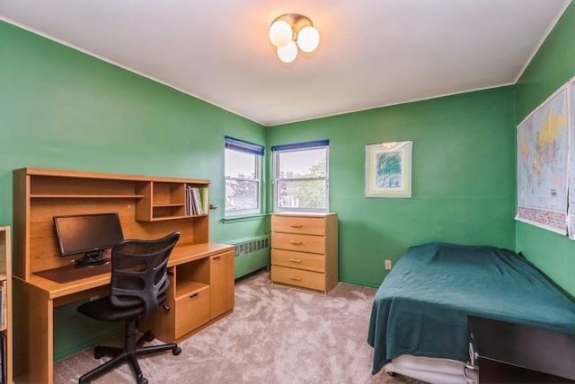 95 Nassau Ave, Plainview, NY 11803 - carpeted bedroom featuring radiator and an office area