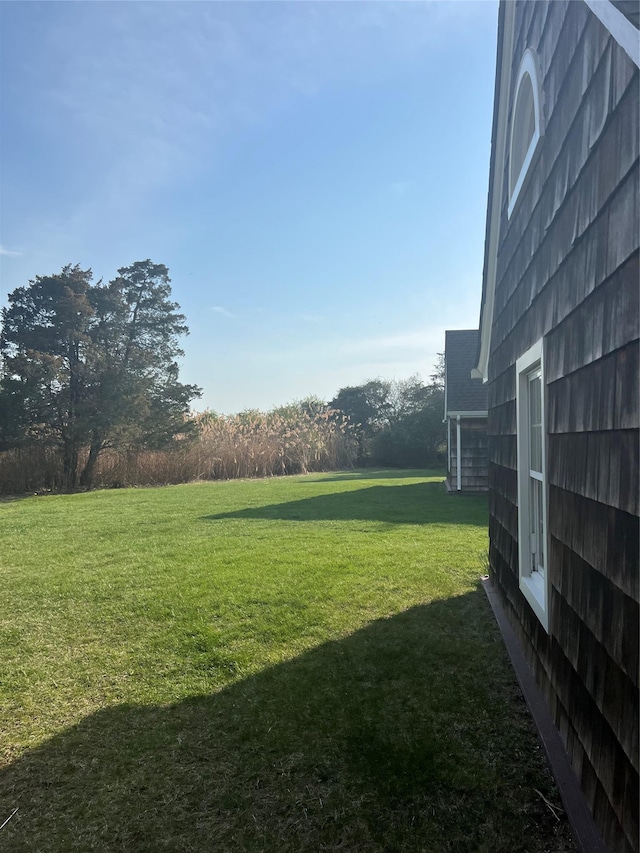 view of green lawn