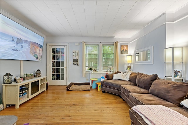 25-36 83rd St, East Elmhurst, NY 11370 - living area with light wood finished floors and ornamental molding