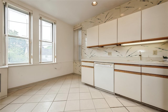 1175 E Broadway Unit 2J, Hewlett, NY 11557 - kitchen featuring dishwasher, plenty of natural light, light countertops, a sink, and recessed lighting