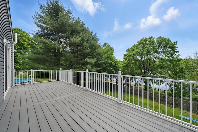 8 Clinton Ct, Monroe, NY 10950 - wooden deck with view of scattered trees