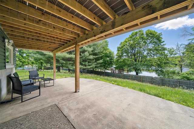 8 Clinton Ct, Monroe, NY 10950 - fenced backyard with a patio area and a water view