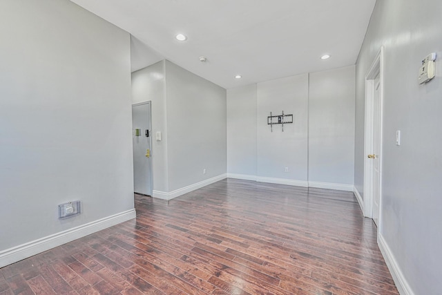 5130 35th St, Long Island City, NY 11101 - empty room featuring wood finished floors, baseboards, and recessed lighting
