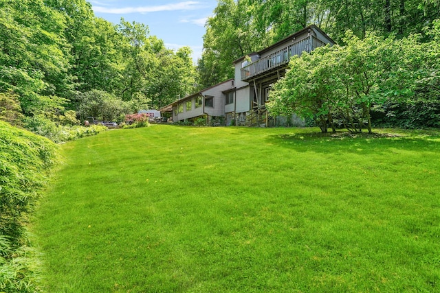 42 Raspberry Ln, Carmel, NY 10512 - view of green lawn with a deck