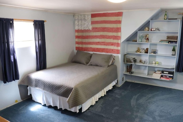 bedroom featuring carpet