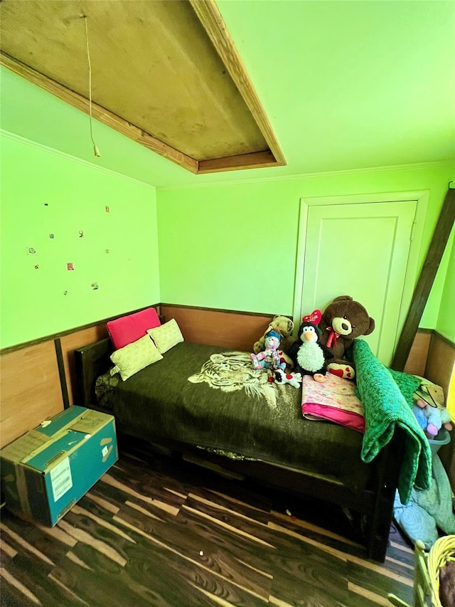 24 Rte 217, Hudson, NY 12534 - bedroom with wood finished floors and attic access