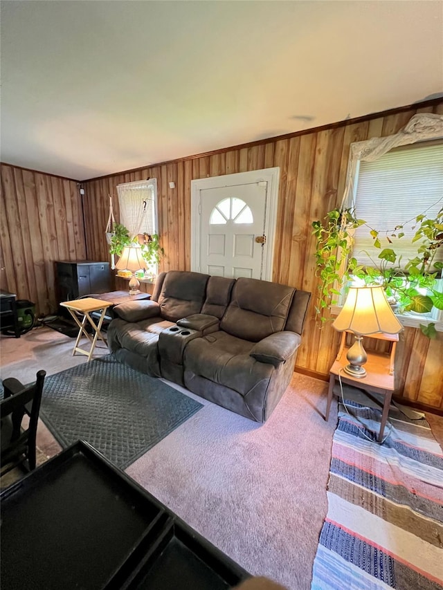 24 Rte 217, Hudson, NY 12534 - carpeted living area featuring wooden walls