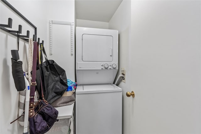 50 E Hartsdale Ave Unit 3S, Hartsdale, NY 10530 - washroom with stacked washer / drying machine