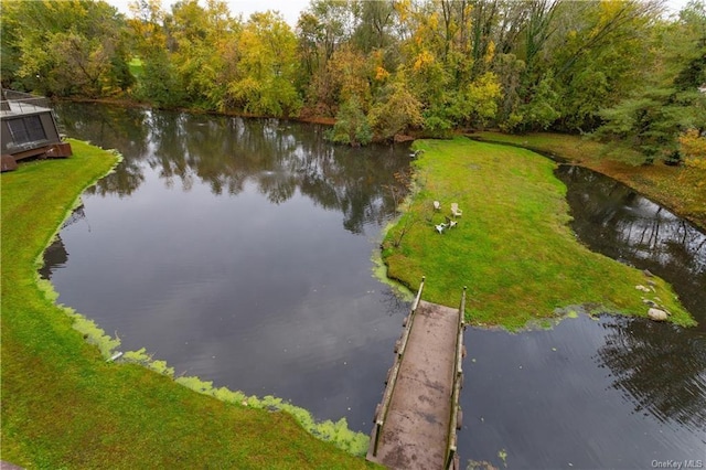 50 E Hartsdale Ave Unit 3S, Hartsdale, NY 10530 - water view featuring a heavily wooded area