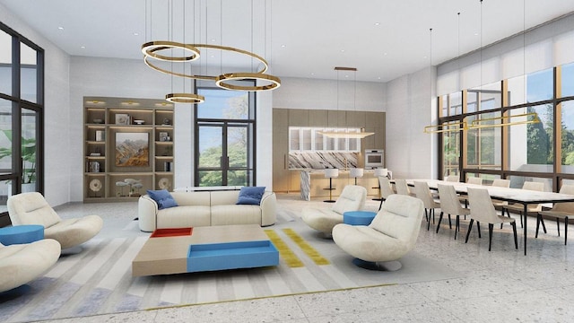 lobby featuring a high ceiling