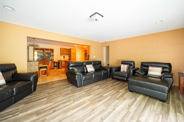 33 Roberts Rd, Wappingers Falls, NY 12590 - living room with light wood-style floors and recessed lighting