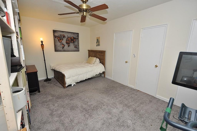67 Rockledge Rd Unit 2A, Hartsdale, NY 10530 - carpeted bedroom with ceiling fan and baseboards