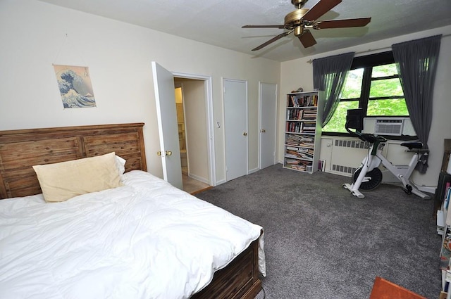 67 Rockledge Rd Unit 2A, Hartsdale, NY 10530 - carpeted bedroom featuring cooling unit and ceiling fan