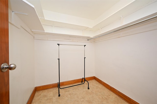 view of walk in closet