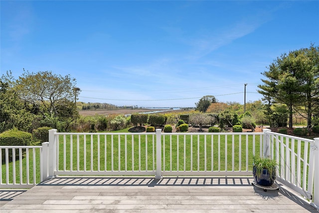 14 S Country Rd, Westhampton, NY 11977 - deck featuring a lawn