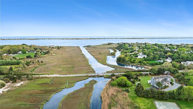 14 S Country Rd, Westhampton, NY 11977 - aerial overview of property's location featuring a nearby body of water