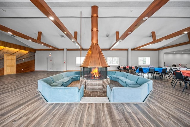 9 Sierra Ct Unit 0, Coram, NY 11727 - living area featuring wood finished floors and recessed lighting