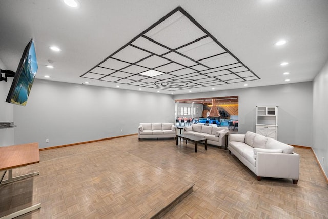 9 Sierra Ct Unit 0, Coram, NY 11727 - living area featuring baseboards and recessed lighting