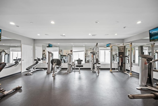9 Sierra Ct Unit 0, Coram, NY 11727 - workout area featuring recessed lighting