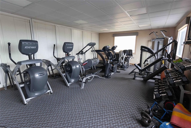 55 Monroe Blvd Unit 5R, Long Beach, NY 11561 - workout area with baseboards and carpet