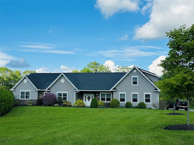 62 Freedom Rd, Pleasant Valley, NY 12569 - traditional home with stone siding and a front lawn