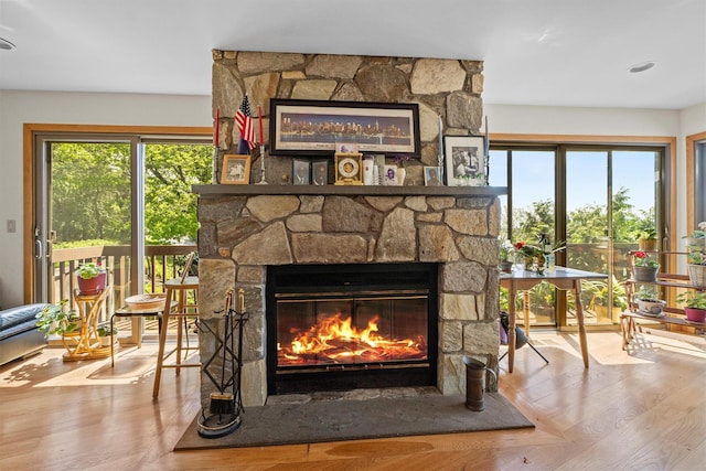 1260 Albany Post Rd, Croton-On-Hudson, NY 10520 - detailed view of a stone fireplace and wood finished floors
