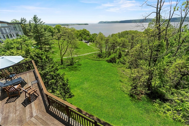 1260 Albany Post Rd, Croton-On-Hudson, NY 10520 - view of yard featuring a water view