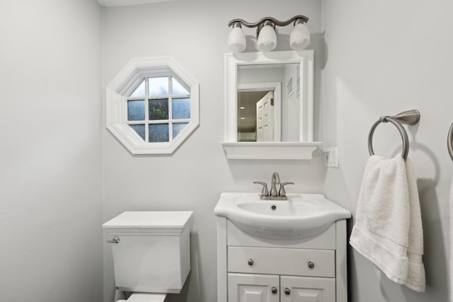 56 Rolling Way, New Rochelle, NY 10804 - half bathroom featuring vanity and toilet