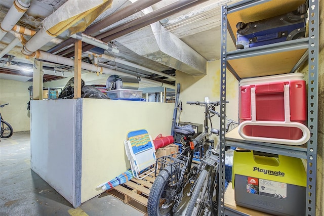 view of storage area