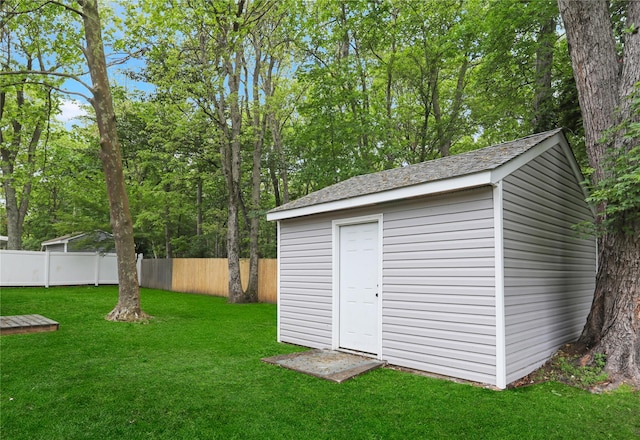 view of shed