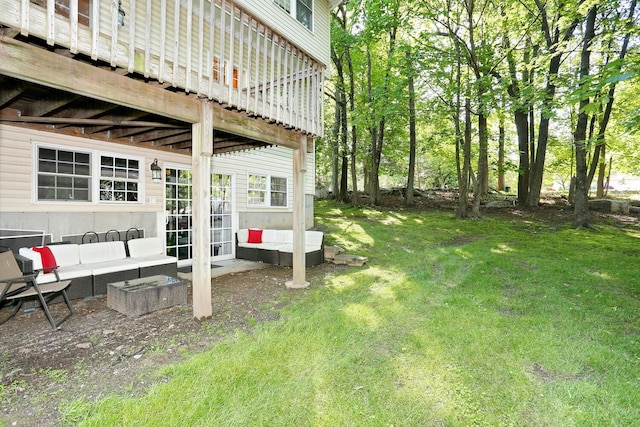 67 N Airmont Rd, Suffern, NY 10901 - view of grassy yard featuring an outdoor hangout area and a patio