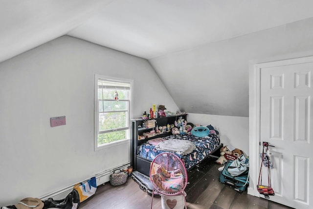 17 Lexington Rd, Shirley, NY 11967 - bedroom featuring lofted ceiling and wood finished floors