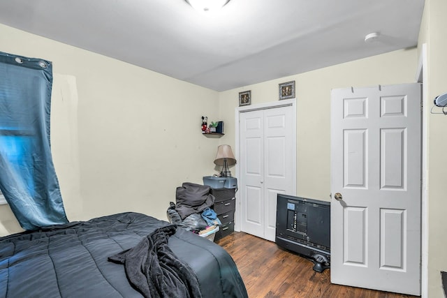 625 Scherger Ave, East Patchogue, NY 11772 - bedroom featuring wood finished floors and a closet