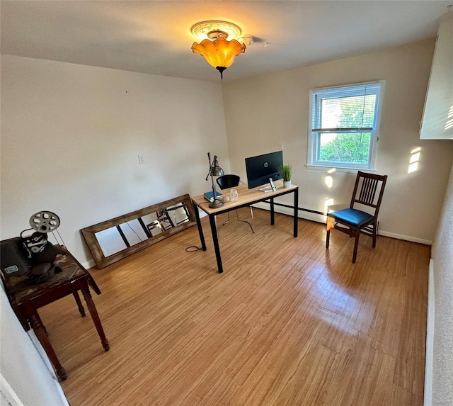 49 N Chestnut St, Beacon, NY 12508 - office with a baseboard radiator and light wood-style floors