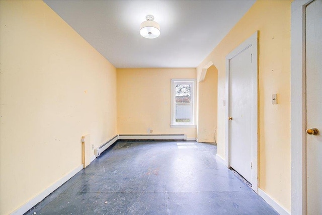 239-241 Hurleyville Main St, Hurleyville, NY 12747 - unfurnished room featuring concrete flooring, baseboards, and baseboard heating