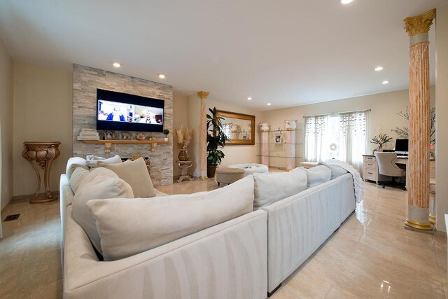 16 Kukas Rd, Monticello, NY 12701 - living area featuring recessed lighting and a desk