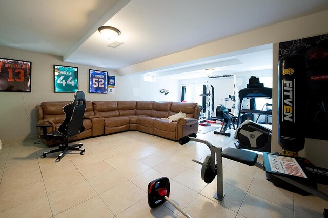 16 Kukas Rd, Monticello, NY 12701 - exercise area featuring light tile patterned floors