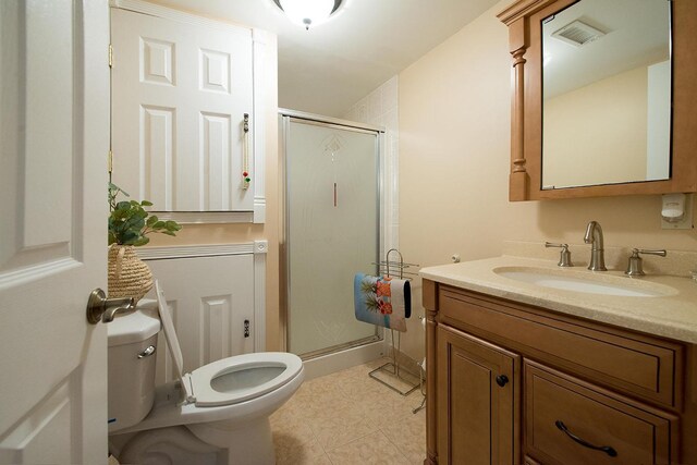 16 Kukas Rd, Monticello, NY 12701 - full bath with toilet, a stall shower, vanity, and tile patterned flooring