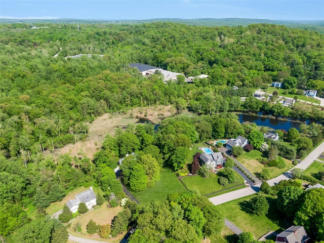 14 Cross Rd, Cortlandt Manor, NY 10567 - aerial overview of property's location with a forest and a large body of water