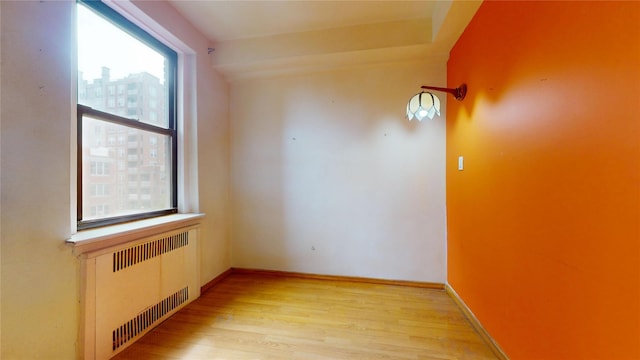 3250 Coney Island Ave Unit E15, Brooklyn, NY 11235 - empty room featuring radiator, light wood-style flooring, and baseboards