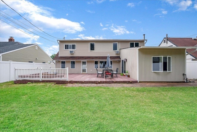 34 Marksman Ln, Levittown, NY 11756 - back of house featuring a wooden deck