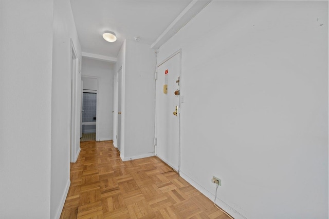 corridor with baseboards
